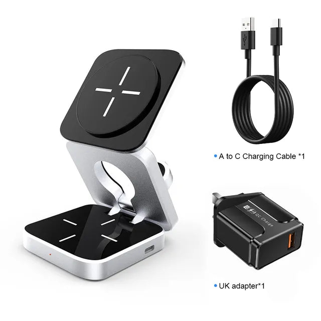 3 in 1 Wireless Charging Station - The Bargain Fest