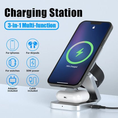 3 in 1 Wireless Charging Station - The Bargain Fest